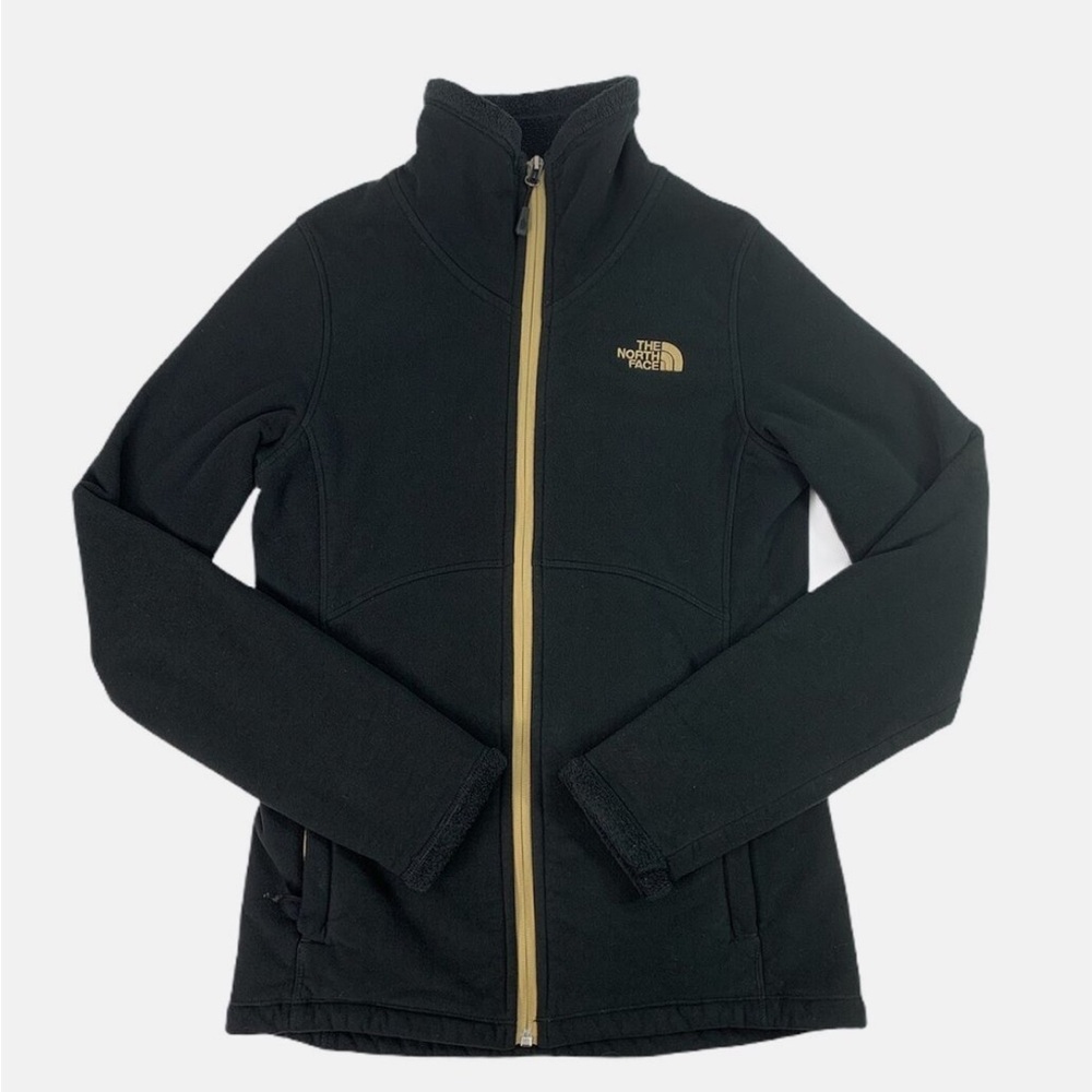 The North Face Morning Glory Fleece Jacket C708 Black And Gold Size Small